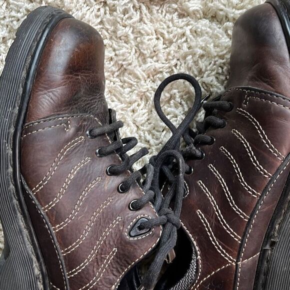 Dr. Martens Vintage Brown Lace-up Shoes Made in England AW004 Mens Size 8